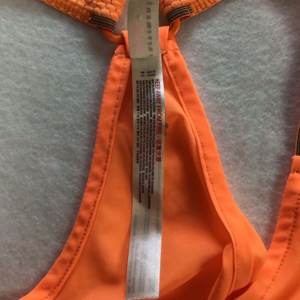 Free People Movement Pretty Lil Running Crop Top in Neon Mango - Picture 7 of 9